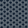 Dress Blues and White Moroccan Printed Polyester Jersey | Mood Fabrics