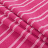 Magenta Striped Cotton Double Knit - Folded | Mood Fabrics