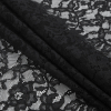 Nanette Lepore Black Floral Lace with Scalloped Edges - Folded | Mood Fabrics