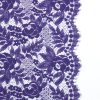 Oscar de la Renta Royal Purple Floral Lace with Scalloped Edges | Mood Fabrics