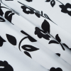 Ralph Lauren White and Black Floral Printed Rayon Woven - Folded | Mood Fabrics