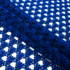 Oscar de la Renta Italian Royal Blue Geometric Guipire Lace - Folded | Mood Fabrics
