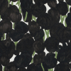 Oscar de la Renta Forest Green Abstract Stretch Silk Print | Mood Fabrics