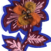 Iron-on Floral Felt Embroidered Applique - 6 x 4 - Detail | Mood Fabrics