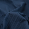 Navy Cotton Bullseye Pique - Detail | Mood Fabrics