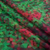 Vibrant Green and Red Mosaic Printed Cotton Poplin - Folded | Mood Fabrics