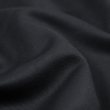 Italian Dark Navy Wool Twill with Navy Fleece Back - Detail | Mood Fabrics