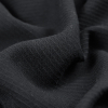 Armani Black Textural Wool Twill with Give - Detail | Mood Fabrics