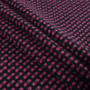 Armani Black and Carmine Checkered Brushed Wool Woven - Folded | Mood Fabrics