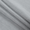 Rag & Bone White and Gray Candy Striped Cotton Double Cloth - Folded | Mood Fabrics