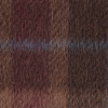Chocolate Brown and Almond Plaid Mohair Twill Coating - Detail | Mood Fabrics
