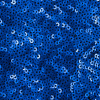 Jay Godfrey Royal Blue All-Over Circle Sequins Fabric on a Black Mesh - Detail | Mood Fabrics