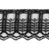 Black Fine Lace Trim - 2.75 - Detail | Mood Fabrics