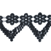 Black Geometric and Floral Lace Trim - 2.25 - Detail | Mood Fabrics