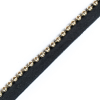 Black and Gold Beaded Trim with Lip - 1/2 - Detail | Mood Fabrics