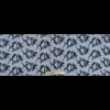 White Stretch Mesh with Black Embroidered Flocked Hearts - Full | Mood Fabrics