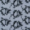 White Stretch Mesh with Black Embroidered Flocked Hearts | Mood Fabrics