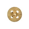 Gold Metal Criss Cross Button - 36L/23mm - Detail | Mood Fabrics