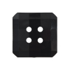 Black Square Bevel Cut Button - 40L/25.5mm | Mood Fabrics