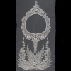 Fancy Silver Beaded Rhinestone Panel on a Nude Mesh - 37.5 x 19 | Mood Fabrics