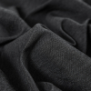 Black and Charcoal Double Faced Stretch Cotton Twill - Detail | Mood Fabrics