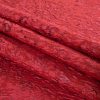 Metallic Cayenne Red Iridescent Abstract Brocade - Folded | Mood Fabrics