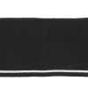 Rag & Bone Black with White Striped Rib Knit Trim - 4.5 x 20 - Detail | Mood Fabrics