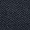 Cavalli Black and Gray Herringbone Double Faced Cashmere Coating - Detail | Mood Fabrics