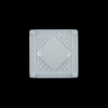 White Square Bevel Cut Button - 30L/19mm | Mood Fabrics