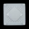 White Square Bevel Cut Button - 50L/32mm | Mood Fabrics