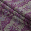 Famous NYC Designer Boysenberry Purple and Moon Rock Gray Wool Knit - Folded | Mood Fabrics