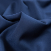 Navy Stretch Polyester Double Cloth - Detail | Mood Fabrics