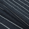 Navy, White and Gray Pencil Striped Wool Woven - Folded | Mood Fabrics