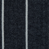 Navy, White and Gray Pencil Striped Wool Woven - Detail | Mood Fabrics