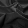 Black Stretch Twill Wool Suiting - Detail | Mood Fabrics