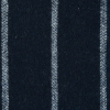 Blue Nights and White Pencil Striped Brushed Wool Coating - Detail | Mood Fabrics