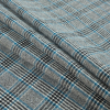 Black, White and Blue Glen Plaid Wool Woven - Folded | Mood Fabrics