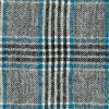 Black, White and Blue Glen Plaid Wool Woven - Detail | Mood Fabrics