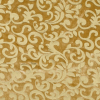 Mustard Velvet with Royal Gold Foil Foliage Design | Mood Fabrics