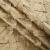 Prairie Sand Silk Shantung with Diamond Ruched Ribbon Detailing - Folded | Mood Fabrics