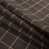 Demitasse Windowpane Check Wool Twill - Folded | Mood Fabrics