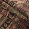 Mahogany Brown and Cedar Green Patchwork Nature Inspired Upholstery Woven - Folded | Mood Fabrics
