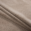 Nomad Beige Short-Piled Velveteen with Perforated Hearts and Stars - Folded | Mood Fabrics