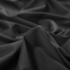 Black Ribbed Stretch Cotton Woven - Detail | Mood Fabrics
