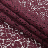 Tawny Port Floral Re-Embroidered Cotton Lace - Folded | Mood Fabrics