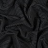 Black and White Pinstriped Rayon Double Knit | Mood Fabrics