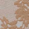 Metallic Butterscotch and White Lacey Floral Brocade - Detail | Mood Fabrics