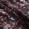Black and Burgundy Abstract Printed Silk Dobby Woven - Folded | Mood Fabrics