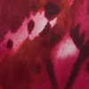 Persian Red Abstract Printed SIlk Charmeuse - Detail | Mood Fabrics
