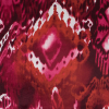 Persian Red Abstract Printed SIlk Charmeuse | Mood Fabrics